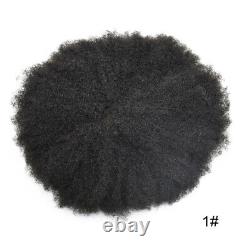 Full Lace Hair Units for Black Men Afro Curly African American Toupee Hairpiece