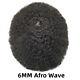 Full Poly Afro Toupee for Black Men Kinky Curly African American Mens Wig Units