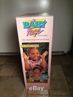 Galoob 1990 Baby Face So Funny Natalie Black African American Doll