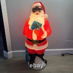 General Foam Vintage African American Black Santa Blow Mold 33 Tall