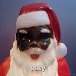 General Foam Vintage African American Black Santa Blow Mold 33 Tall