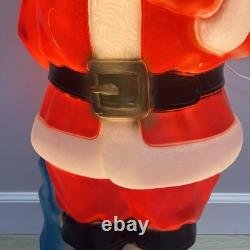 General Foam Vintage African American Black Santa Blow Mold 33 Tall