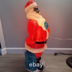 General Foam Vintage African American Black Santa Blow Mold 33 Tall