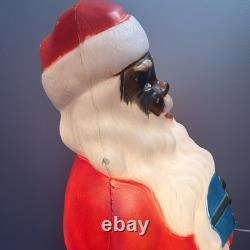 General Foam Vintage African American Black Santa Blow Mold 33 Tall