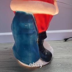 General Foam Vintage African American Black Santa Blow Mold 33 Tall
