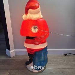 General Foam Vintage African American Black Santa Blow Mold 33 Tall