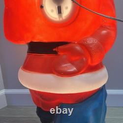 General Foam Vintage African American Black Santa Blow Mold 33 Tall