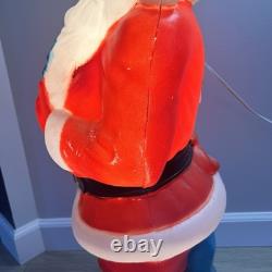 General Foam Vintage African American Black Santa Blow Mold 33 Tall