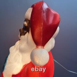 General Foam Vintage African American Black Santa Blow Mold 33 Tall