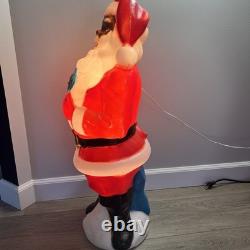 General Foam Vintage African American Black Santa Blow Mold 33 Tall