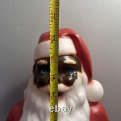 General Foam Vintage African American Black Santa Blow Mold 33 Tall