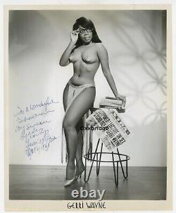 Gerri Wayne 1965 Black Burlesque Star 8x10 Photo Signed Ebony African American