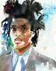 Giclée Basquiat Art Painting Artist African American Black Watercolor Man