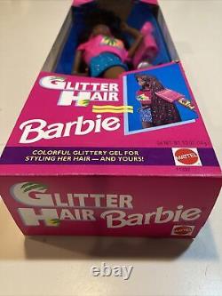 Glitter Hair Barbie African American Long Hair Doll Vintage Mattel 11332 New