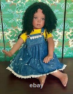 Gorgeous RARE African American Porcelain Doll Kayla Danbury Mint MBI Stunning