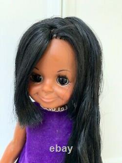 Gorgeous Vintage Ideal Black Velvet Doll Crissy African American Beautiful