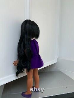 Gorgeous Vintage Ideal Black Velvet Doll Crissy African American Beautiful