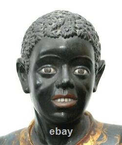 Great Antique Pair 6 Foot Tall Blackamoor African American Statues / Sculptures