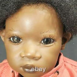 HIMSTEDT African American Doll PEMBA 21 inch #2292 Vintage 1992 Box COA Estate