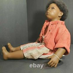 HIMSTEDT African American Doll PEMBA 21 inch #2292 Vintage 1992 Box COA Estate