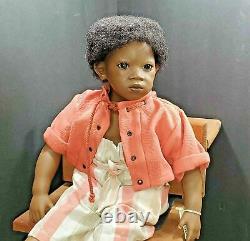 HIMSTEDT African American Doll PEMBA 21 inch #2292 Vintage 1992 Box COA Estate