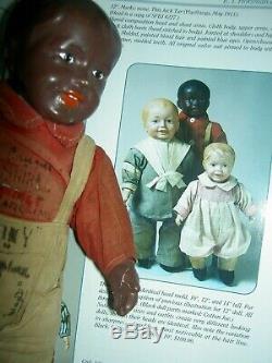 HORSMAN, COTTON JOE black character doll, circa 1910, all original withautographs