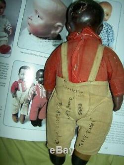 HORSMAN, COTTON JOE black character doll, circa 1910, all original withautographs