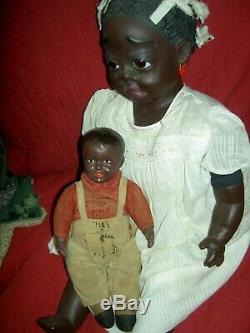 HORSMAN, COTTON JOE black character doll, circa 1910, all original withautographs