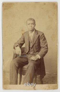 Handsome African American Teen 1870 Dapper Young Preppy Black Man Teenager Photo