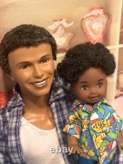 Happy Family Barbie Doll Dad & Son Alan & Ryan African-American Black Dolls HTF