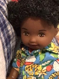 Happy Family Barbie Doll Dad & Son Alan & Ryan African-American Black Dolls HTF