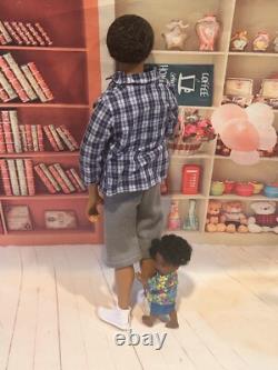 Happy Family Barbie Doll Dad & Son Alan & Ryan African-American Black Dolls HTF