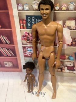 Happy Family Barbie Doll Dad & Son Alan & Ryan African-American Black Dolls HTF