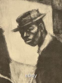 Herman Kofi Bailey Vintage Black African American Figurative Lithograph Old 1972
