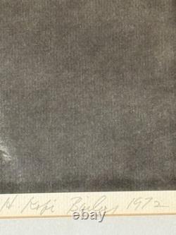 Herman Kofi Bailey Vintage Black African American Figurative Lithograph Old 1972