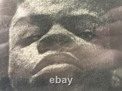 Historic RARE 1970s African American BLACK ARTS Portrait Drawing, WYATT JR