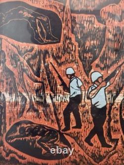 Historic RARE 1970s African American BLACK Civil Rights Lithograph, CATLETT