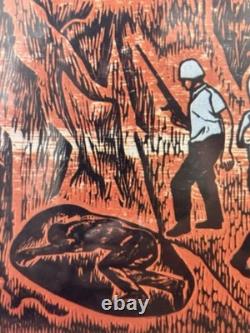 Historic RARE 1970s African American BLACK Civil Rights Lithograph, CATLETT