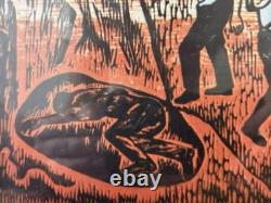 Historic RARE 1970s African American BLACK Civil Rights Lithograph, CATLETT Historic RARE 1970s African American BLACK Civil Rights Lithograph, CATLETT