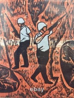 Historic RARE 1970s African American BLACK Civil Rights Lithograph, CATLETT