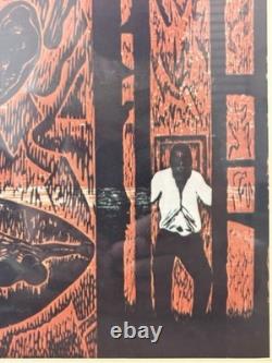 Historic RARE 1970s African American BLACK Civil Rights Lithograph, CATLETT