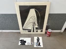 Historic RARE 1972 African American BLACK ARTS Abstract Lithograph, SAMELLA