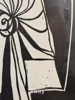 Historic RARE 1972 African American BLACK ARTS Abstract Lithograph, SAMELLA