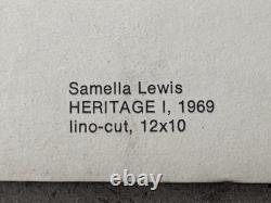 Historic RARE 1972 African American BLACK ARTS Abstract Lithograph, SAMELLA