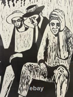 Historic RARE 1972 African American BLACK Arts MIGRANT Lithograph, SAMELLA