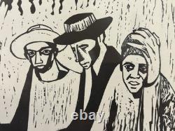 Historic RARE 1972 African American BLACK Arts MIGRANT Lithograph, SAMELLA