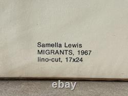 Historic RARE 1972 African American BLACK Arts MIGRANT Lithograph, SAMELLA