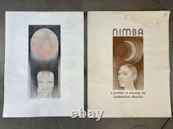 Historic RARE 1975 African American BLACK Modern Lithograph, Cleveland BELLOW