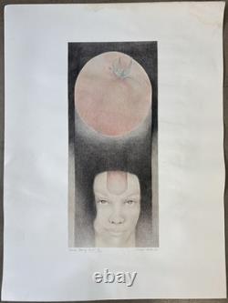 Historic RARE 1975 African American BLACK Modern Lithograph, Cleveland BELLOW