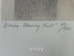 Historic RARE 1975 African American BLACK Modern Lithograph, Cleveland BELLOW